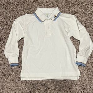 Florence Wiseman Boy's Embroidered Collared Long Sleeve Polo Shirt